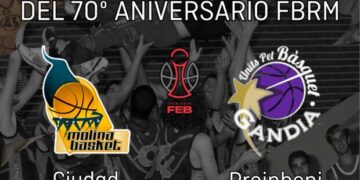 Molina Basket – UPB Gandía, partido de presentación del 70º aniversario FBRM