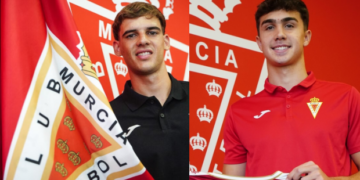 Héctor Pérez y Jorge Sánchez encabezan la apuesta por la cantera en el Real Murcia